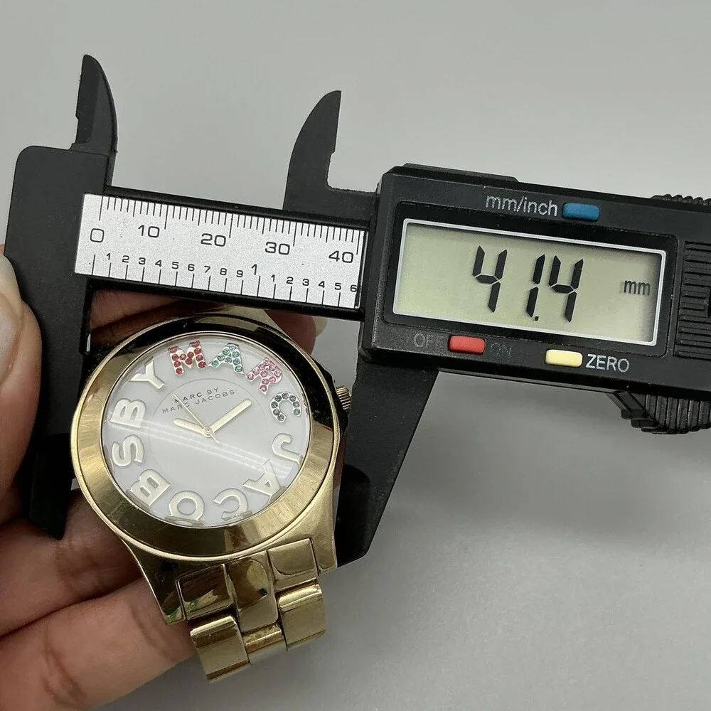 Marc By Marc Jacobs Womens Watch 41mm Gold Tone MBM3137 New Battery 5.5